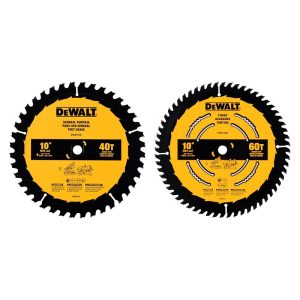 DeWalt 10IN 60T & 40T Saw Blade 2pk