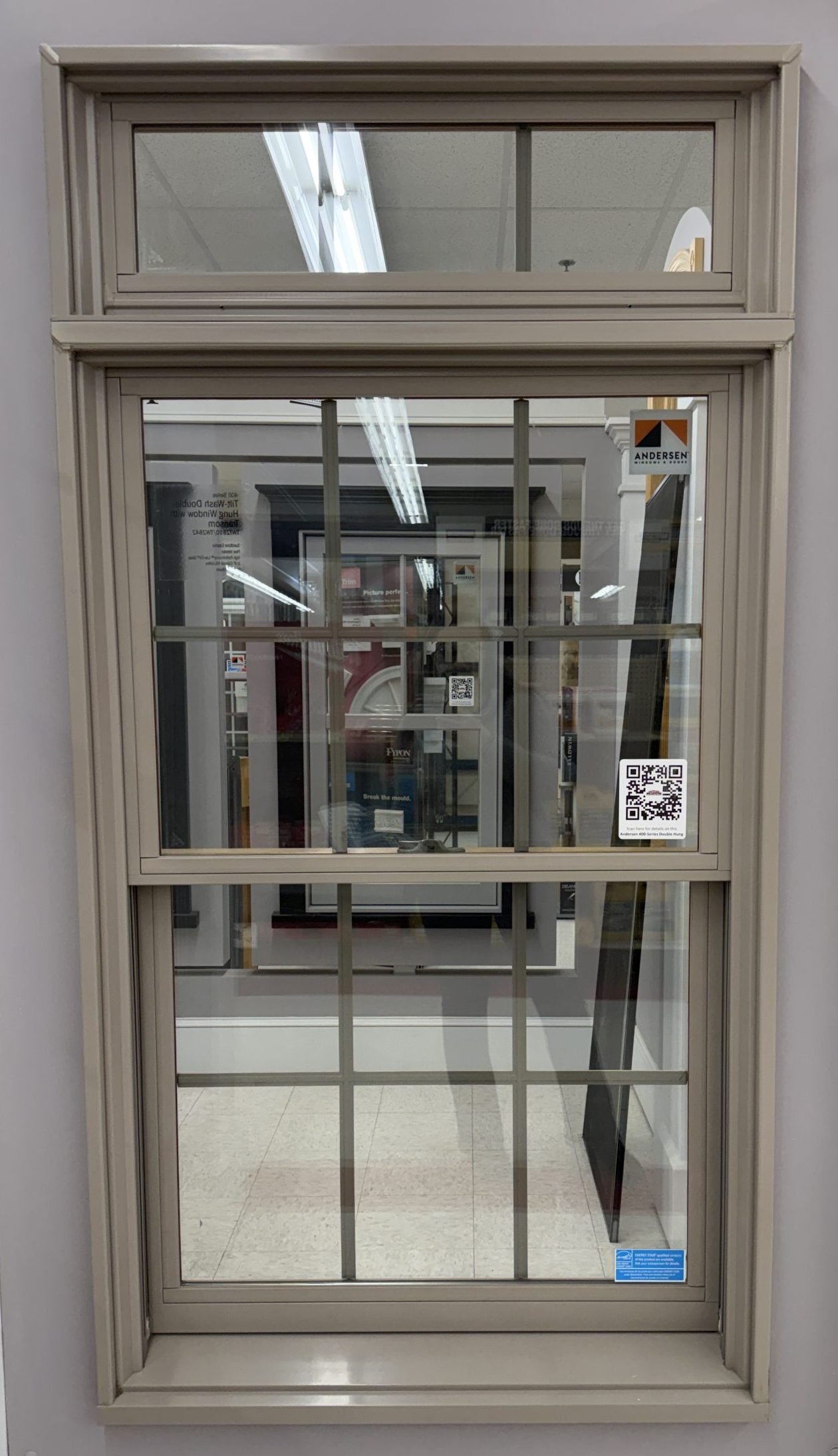 Tilt Wash Double Hung Window w/ Transom
